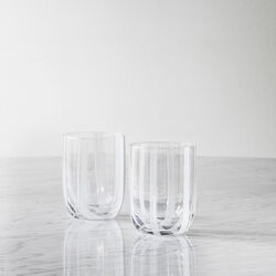 Stripe Glass 39 cl, white stripes, Normann Copenhagen