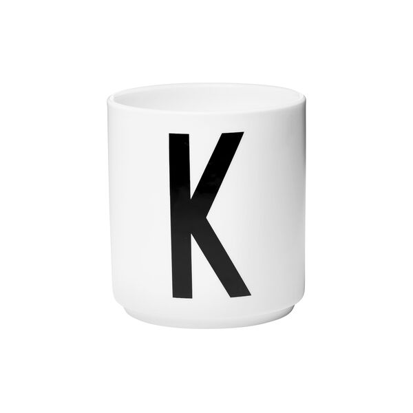 Arne Jacobsen porselenskopp, K, Design Letters