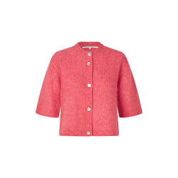 Andrea Knit Rib Cardigan, spiced coral, Second Female