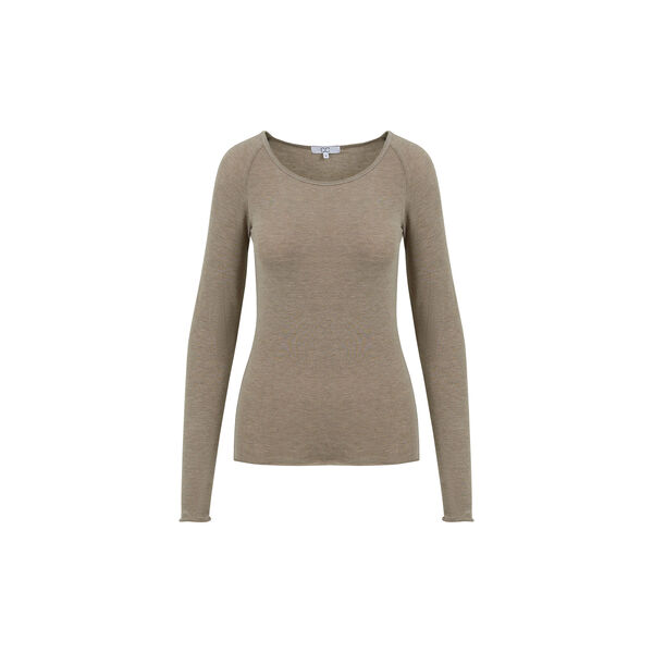 CC Heart Lana Wool Long Sleeve, hazel melange, Coster Copenhagen