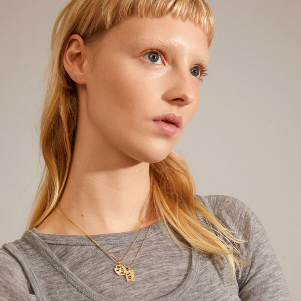 BRENDA resirkulert halskjede 2-i-1 sett, gold, Pilgrim