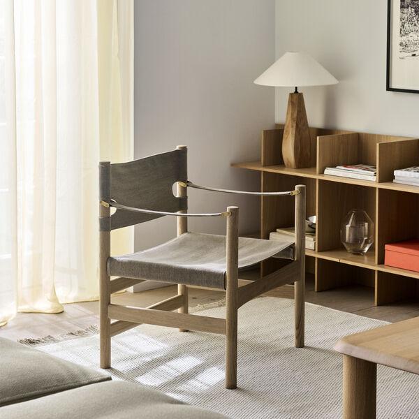 Canvas 21 Chair, soap treated oak/natural canvas, Fredericia