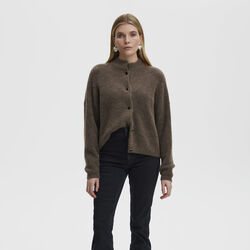 AlphaGZ short cardigan, dark sand melange, Gestuz