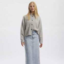 AlphaGZ short cardigan, light grey melange, Gestuz