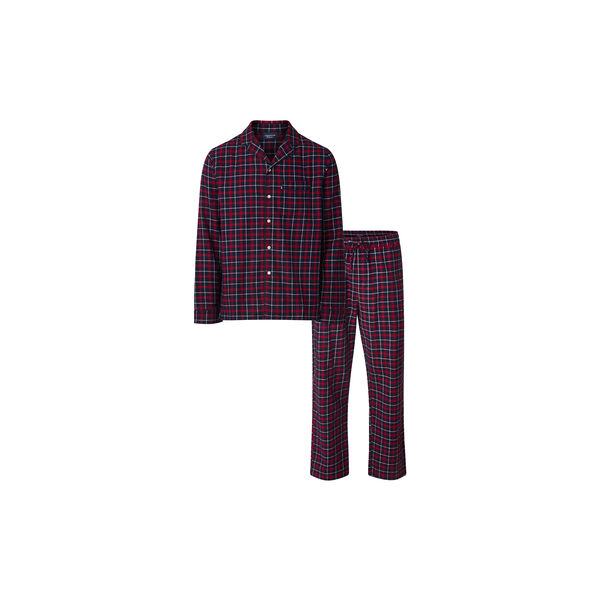 Ethan Organic Cotton Checked Flannel Pyjamassett, blue/red, Lexington