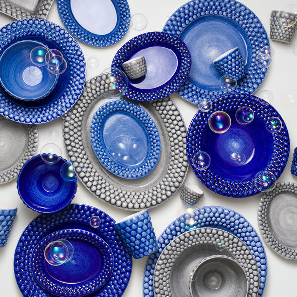 Bubbles tallerken 20x16 cm, grey, Mateus