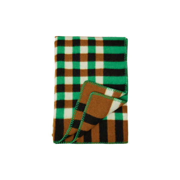 Gingham&nbsp;graph&nbsp;blanket, chlorophyll, OLEANA