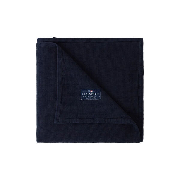Sengeteppe Quiltet Jacquard, Dk. Blue, Lexington