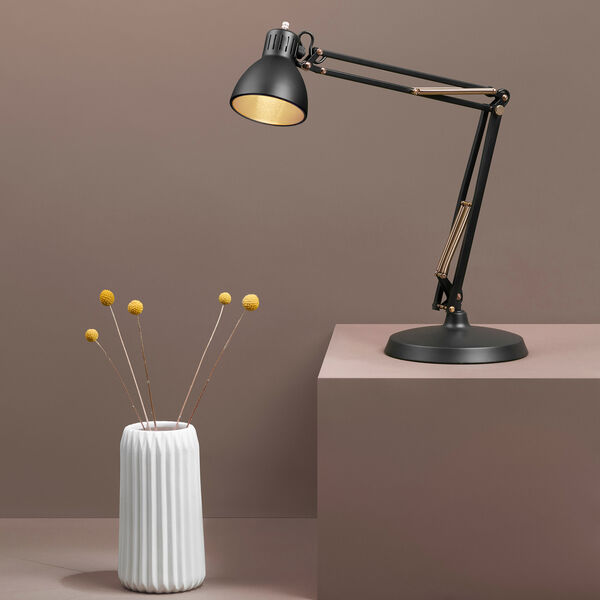 ARCHI T1 Junior bordlampe, black/gold, Nordic Living