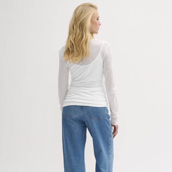 10 THE ONECK LONG SLEEVE, off white, My Essential Wardrobe