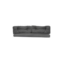 Ocean large 3-seter sofa putesett, gr&aring;, Cane-line