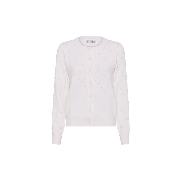 BB SoftDetailKnit cardigan, off white, Micha