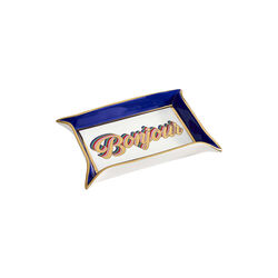 Bonjour Valet fat, hvit/bl&aring;, Jonathan Adler