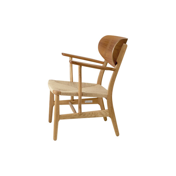 CH22 Lounge Chair, oiled teak/oak/natural, Carl Hansen & S&oslash;n