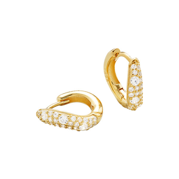 Wave Pave Hoops, Philippa Studios