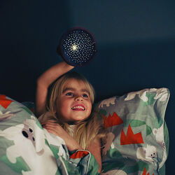 Lampe / Lykt, lys bl&aring;, Blafre