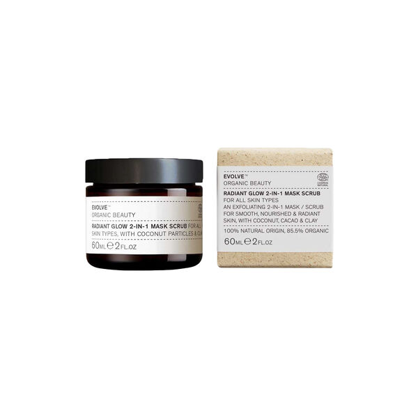 Radiant Glow 2-in-1 Mask Scrub, Evolve Organic Beauty