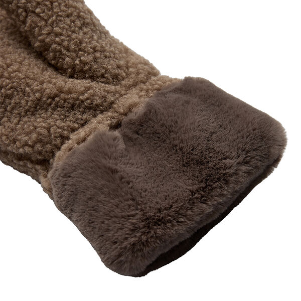 NUBERNIE TEDDY MITTENS, sesame, N&Uuml;MPH