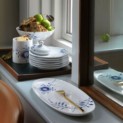 Bl&aring; Mega Riflet Coupe tallerken &Oslash; 19 cm, Royal Copenhagen