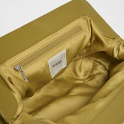 VeldaGZ midi patent clutch, amber green, Gestuz