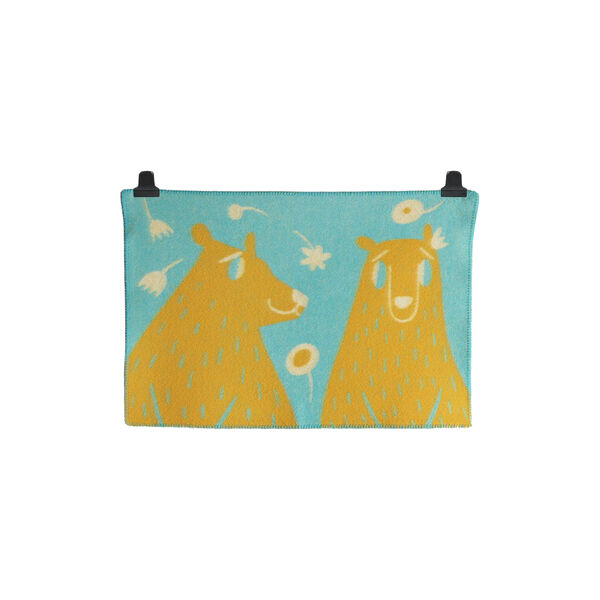 Bamse Babypledd, Turquoise/Orange, R&oslash;ros Tweed