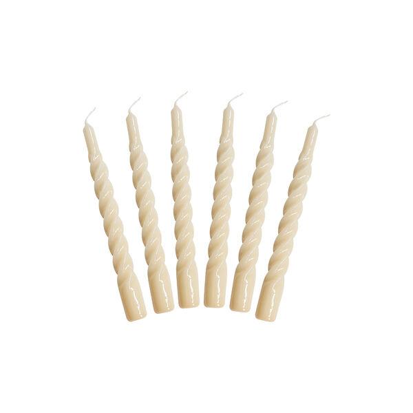 Candles With A Twist lys, glossy white, Kunstindustrien