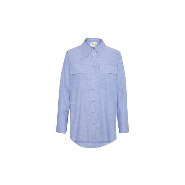 SkyeMW Shirt, delft blue striped, My Essential Wardrobe