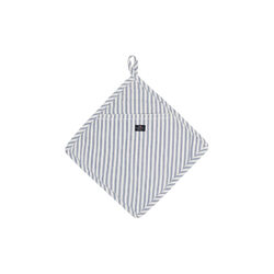 Icons sildebeinsstripet gryteklut i bomull, bl&aring;/hvit, Lexington