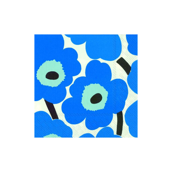Kaffeserviett Marimekko Unikko, bl&aring;, Vinding