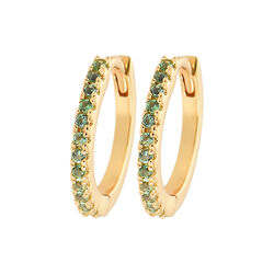 Emilia hoops, gold/mint, Emilia by Bon Dep