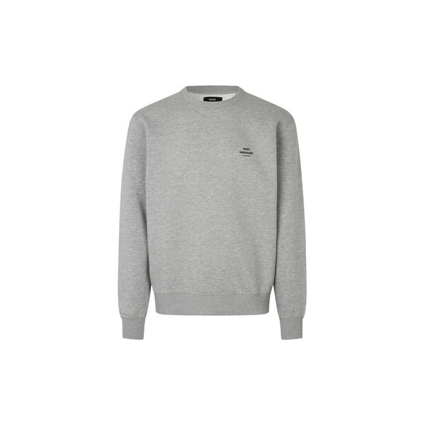 Standard Crew Logo Sweat, grey melange, Mads N&oslash;rgaard