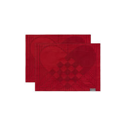 Christmas RUSTIC spisebrikker, deep red, Georg Jensen Damask