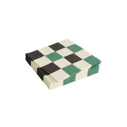 Pattern servietter lunch, off-white/green/black m check, HAY