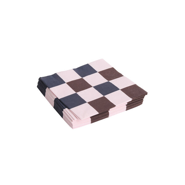Pattern servietter lunch, light pink/bordeaux/black m check, HAY