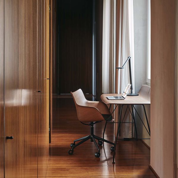 EARL OF WOOD bord, dark wood/black, Kartell