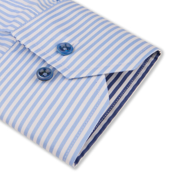 Fitted Body C75 RM cuff Contrast, light blue stripe, Stenstr&ouml;ms