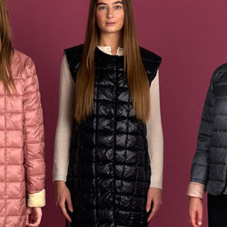 CC Heart Lang vattert boblevest, black, Coster Copenhagen