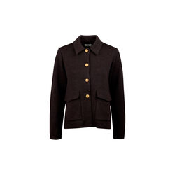 Indiana Knit kort jakke, m&oslash;rkebrun, Stenstr&ouml;ms