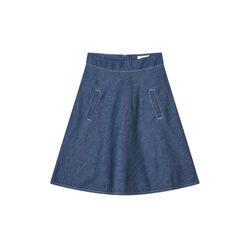 Air Denim Stelly Skirt, dark blue denim, Mads N&oslash;rgaard