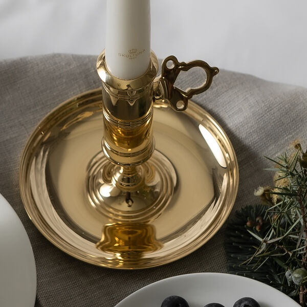 Office lysestake, polert messing, Skultuna