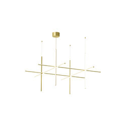 Coordinates Suspension 4 taklampe, anodized champagne, Flos
