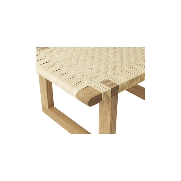 BM0488S Table Bench, oiled oak/rattan, Carl Hansen & S&oslash;n