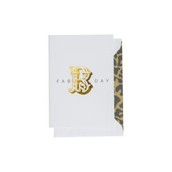Fab B Day kort, hvit/gull, CARDSOME
