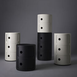 COMPONIBILI 3 ELEMENTI oppbevaringsbord, black, Kartell