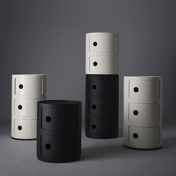 COMPONIBILI 3 ELEMENTI oppbevaringsbord, black, Kartell