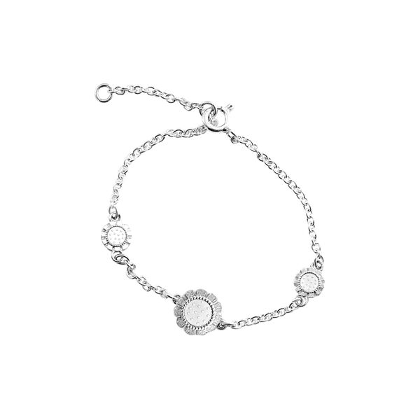 Bloom Mini Armb&aring;nd med 2 blomster, hvit perlemor, Th. Marthinsen