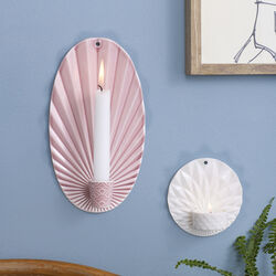Pipanella Waves veggmontert lysestake, rosa, Dottir Nordic Design