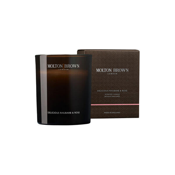 Delicious Rhubarb & Rose Signature Candle, Molton Brown