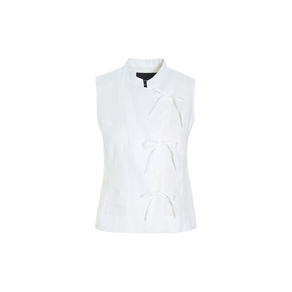 Airy linen sleeveless blouse, white, BITTE KAI RAND