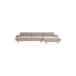 Reason 2 Seater Sofa with Right Chaiselong, Re-Wool 218/natural oiled oak, Bruunmunch Furniture